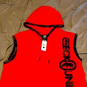 Ecko unltd red sleeveless hoodie